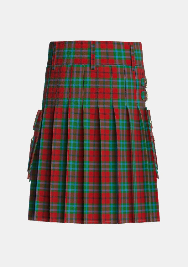 Utility_McCook_Cook_Tartan_3910_kilt_back_image_with_pleated_design_and_adjustable_buckles_for_men