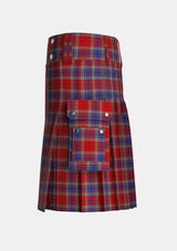 Utility_McCready_Tartan_7625_kilt_left_image_with_pleated_design_and_adjustable_buckles_for_men