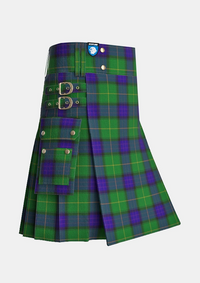 Utility_McFadden_Tartan_2656_kilt_side_image_with_pleated_design_and_adjustable_buckles_for_men