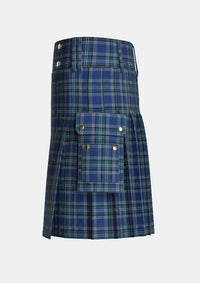 Utility_McFarland_Collins_tartan_10344_kilt_left_image_with_pleated_design_and_adjustable_buckles_for_men