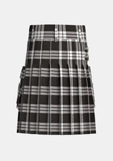 Utility_McFarlane_Tartan_kilt_back_image_with_pleated_design_and_adjustable_buckles_for_men