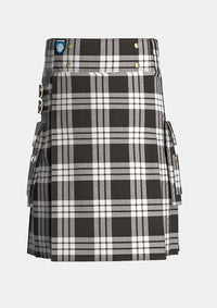Utility_McFarlane_Tartan_kilt_front_image_with_pleated_design_and_adjustable_buckles_for_men