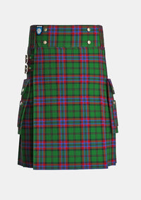 Utility_McGeachie_Tartan_7291_kilt_front_image_with_pleated_design_and_adjustable_buckles_for_men