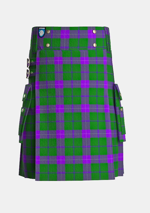 Utility_McGuinness_Tam_Tartan_10581_kilt_front_image_with_pleated_design_and_adjustable_buckles_for_men