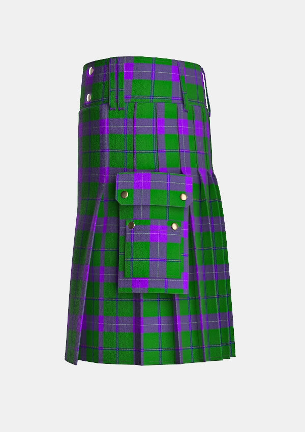 Utility_McGuinness_Tam_Tartan_10581_kilt_left_image_with_pleated_design_and_adjustable_buckles_for_men
