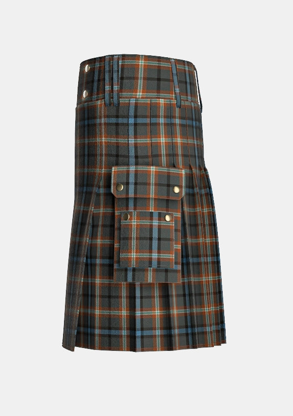 Utility_McHale_Barry_Tartan_10708_kilt_left_image_with_pleated_design_and_adjustable_buckles_for_men