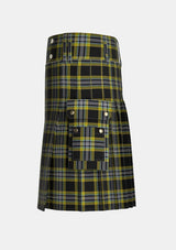 Utility_McIntyre_Collegium_tartan_12730_kilt_left_image_with_pleated_design_and_adjustable_buckles_for_men