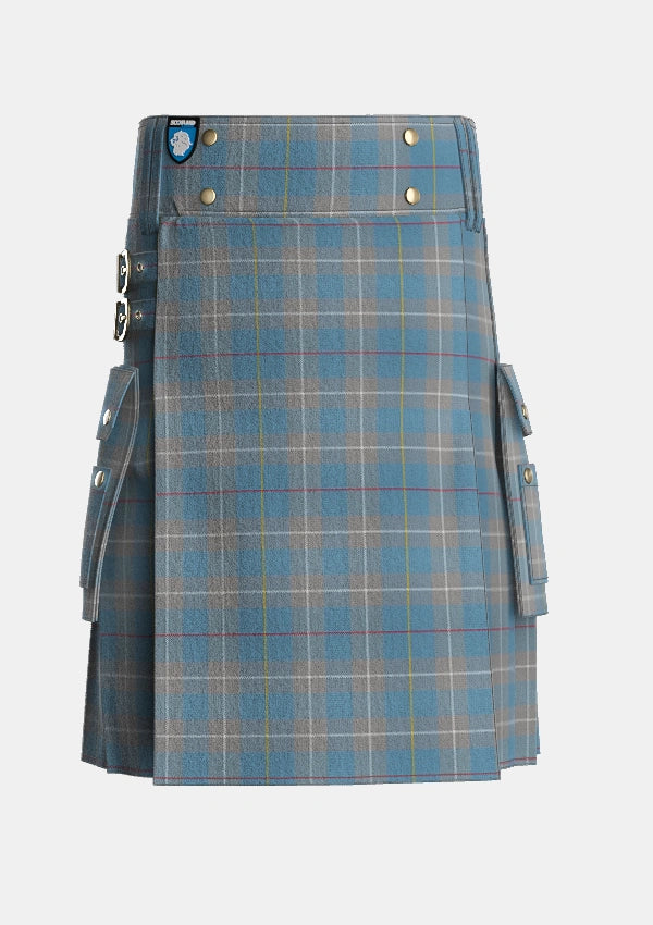 Utility_McKerrell_of_Hillhouse_Dress_Tartan_6041_kilt_front_image_with_pleated_design_and_adjustable_buckles_for_men
