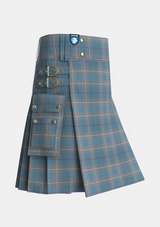 Utility_McKerrell_of_Hillhouse_Dress_Tartan_6041_kilt_side_image_with_pleated_design_and_adjustable_buckles_for_men