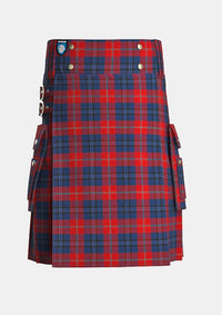 Utility_McKnight_Tartan_2179_kilt_front_image_with_pleated_design_and_adjustable_buckles_for_men