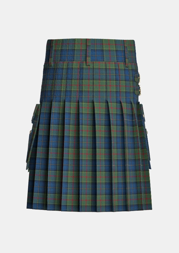 Utility_McMeeken_Tartan_10089_kilt_back_image_with_pleated_design_and_adjustable_buckles_for_men