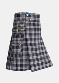 Utility_McRae_Dress_Tartan_2800_kilt_side_image_with_pleated_design_and_adjustable_buckles_for_men