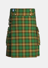 Utility_McShane_Tartan_4111_kilt_front_image_with_pleated_design_and_adjustable_buckles_for_men