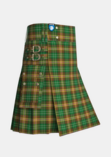 Utility_McShane_Tartan_4111_kilt_side_image_with_pleated_design_and_adjustable_buckles_for_men
