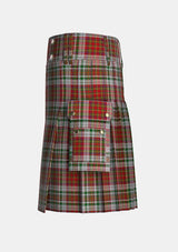 Utility_Mcallister_tartan_6629_kilt_left_image_with_pleated_design_and_adjustable_buckles_for_men