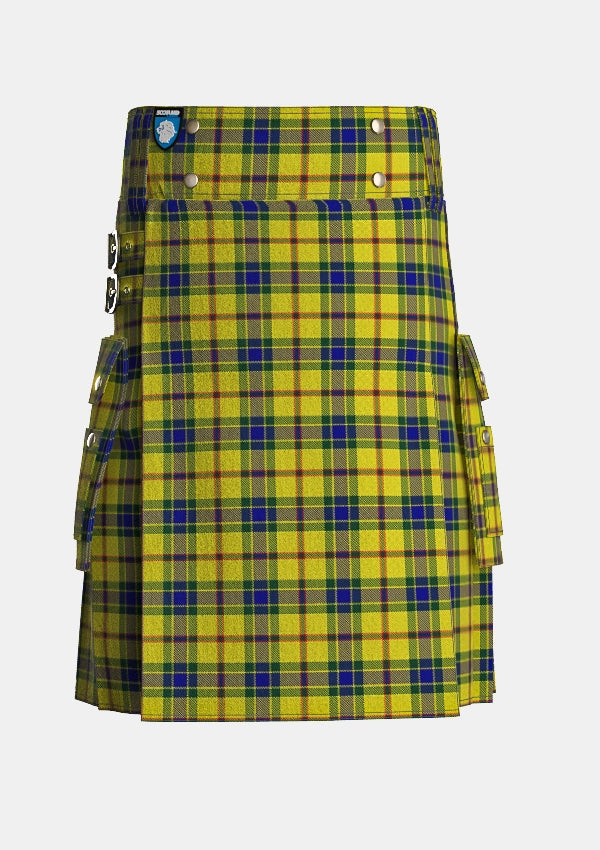 Utility_Mccabe_tartan_11461_kilt_front_image_with_pleated_design_and_adjustable_buckles_for_men