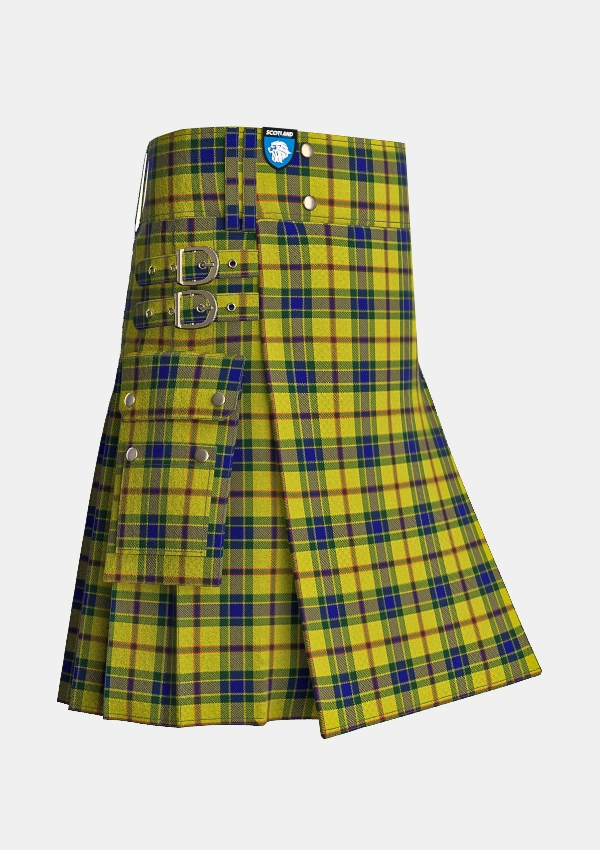 Utility_Mccabe_tartan_11461_kilt_side_image_with_pleated_design_and_adjustable_buckles_for_men