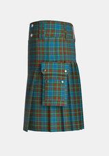 Utility_Mcconnell_tartan_141_kilt_left_image_with_pleated_design_and_adjustable_buckles_for_men
