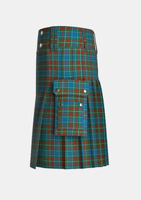 Utility_Mcconnell_tartan_141_kilt_left_image_with_pleated_design_and_adjustable_buckles_for_men