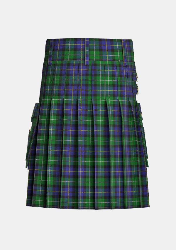Utility_Mccormick_tartan_7161_kilt_back_image_with_pleated_design_and_adjustable_buckles_for_men