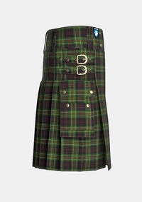Utility_Mcdermott_tartan_1180_kilt_right_image_with_pleated_design_and_adjustable_buckles_for_men