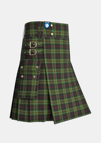 Utility_Mcdermott_tartan_1180_kilt_side_image_with_pleated_design_and_adjustable_buckles_for_men