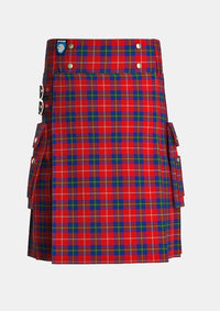 Utility_Mcgill_tartan_10755_kilt_front_image_with_pleated_design_and_adjustable_buckles_for_men