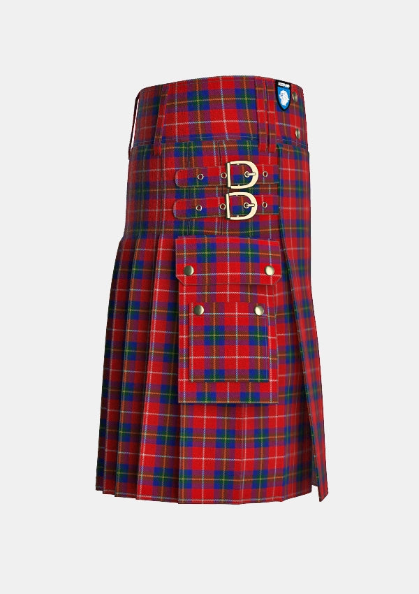 Utility_Mcgill_tartan_10755_kilt_right_image_with_pleated_design_and_adjustable_buckles_for_men