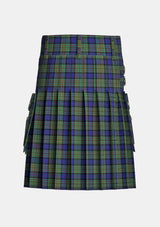 Utility_Mclaren_tartan_342_kilt_back_image_with_pleated_design_and_adjustable_buckles_for_men