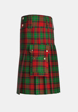 Utility_Mcphail_tartan_1031_kilt_left_image_with_pleated_design_and_adjustable_buckles_for_men