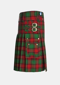 Utility_Mcphail_tartan_1031_kilt_right_image_with_pleated_design_and_adjustable_buckles_for_men