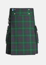 Utility_Meiklejohn_Tartan_3175_kilt_front_image_with_pleated_design_and_adjustable_buckles_for_men