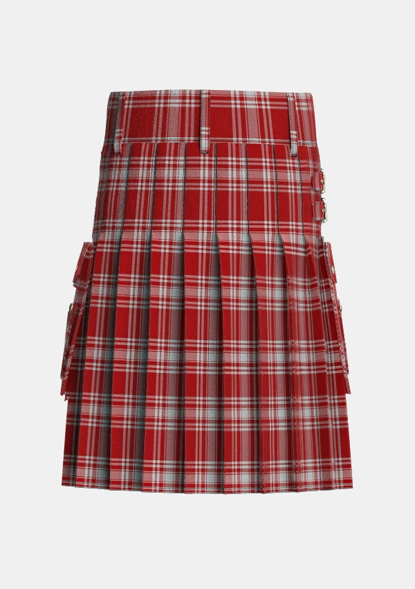 Utility_Menzies_1815_Tartan_1699_kilt_back_image_with_pleated_design_and_adjustable_buckles_for_men