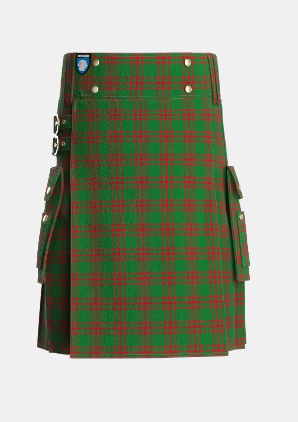 Utility_Menzies_2_Tartan_894_kilt_front_image_with_pleated_design_and_adjustable_buckles_for_men