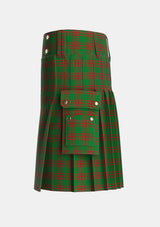 Utility_Menzies_2_Tartan_894_kilt_left_image_with_pleated_design_and_adjustable_buckles_for_men