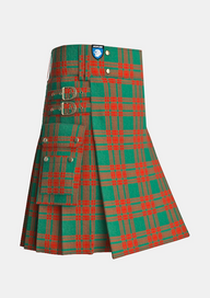 Utility_Menzies_tartan_894_kilt_side_image_with_pleated_design_and_adjustable_buckles_for_men