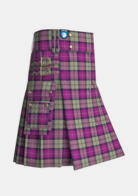 Utility_Merida_Dance_Tartan_11142_kilt_side_image_with_pleated_design_and_adjustable_buckles_for_men