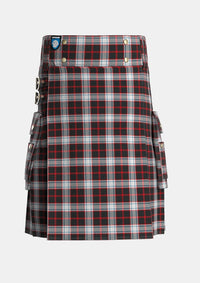 Utility_Merrilees_Tartan_1602_kilt_front_image_with_pleated_design_and_adjustable_buckles_for_men