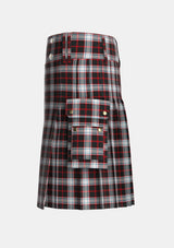 Utility_Merrilees_Tartan_1602_kilt_left_image_with_pleated_design_and_adjustable_buckles_for_men