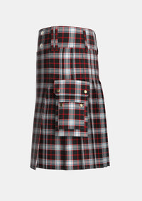 Utility_Merrilees_Tartan_1602_kilt_left_image_with_pleated_design_and_adjustable_buckles_for_men