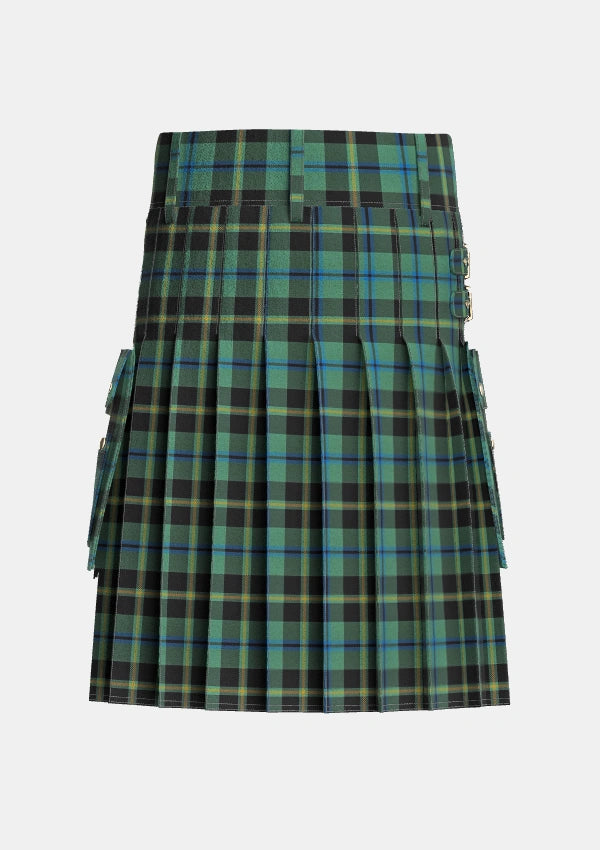 Utility_Michaluk_Personal_Tartan_6217_kilt_back_image_with_pleated_design_and_adjustable_buckles_for_men