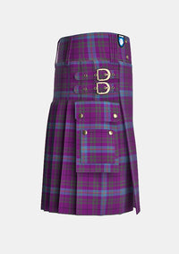 Utility_Michie_Tartan_100042_kilt_right_image_with_pleated_design_and_adjustable_buckles_for_men