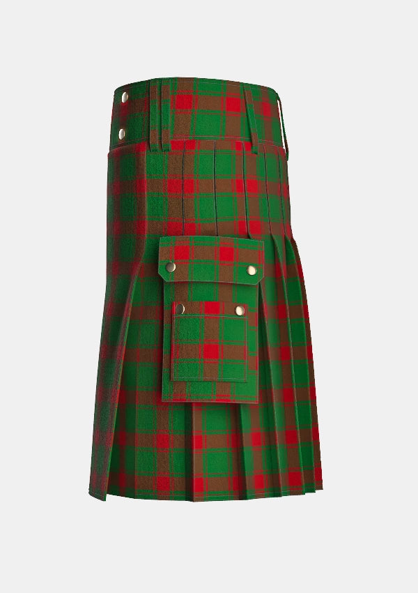 Utility_Middleton_tartan_903_kilt_left_image_with_pleated_design_and_adjustable_buckles_for_men