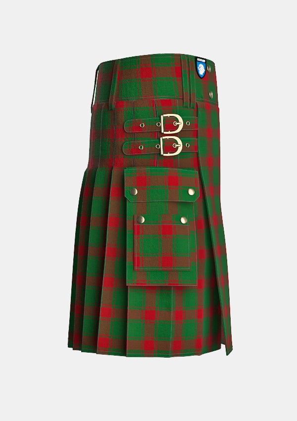 Utility_Middleton_tartan_903_kilt_right_image_with_pleated_design_and_adjustable_buckles_for_men