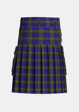 Utility_Minnick_Tartan_3476_kilt_back_image_with_pleated_design_and_adjustable_buckles_for_men