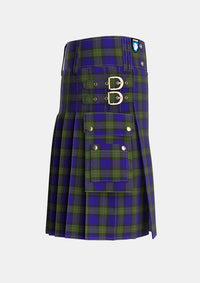Utility_Minnick_Tartan_3476_kilt_right_image_with_pleated_design_and_adjustable_buckles_for_men