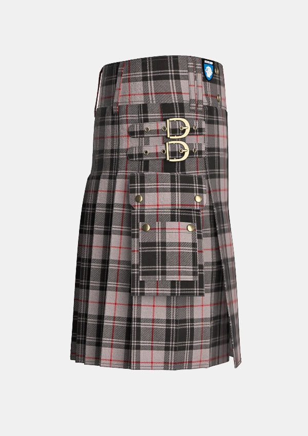 Utility_Moffat_tartan_kilt_right_image_with_pleated_design_and_adjustable_buckles_for_men