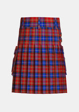 Utility_Moir_Tartan_10326_kilt_back_image_with_pleated_design_and_adjustable_buckles_for_men