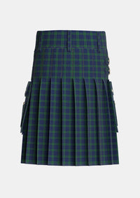 Utility_Montgomery_2_Tartan_114_kilt_back_image_with_pleated_design_and_adjustable_buckles_for_men