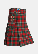 Utility_Montrose_Graham_Tartan_350_kilt_side_image_with_pleated_design_and_adjustable_buckles_for_men